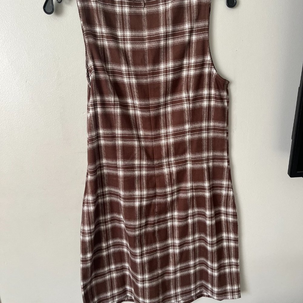 Reformation Brown Plaid Dress - Picture 4 of 8